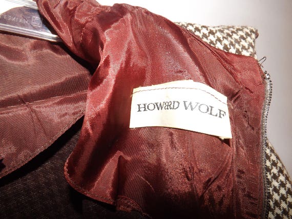Ladies Houndstooth Howard Wolf 1960s Dress - image 4