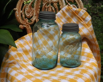 Vintage Blue Ball Jars Set of 2