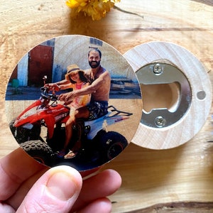 Bottle Opener with Photo, Magnetic Bottle Opener, Personalized Bottle Opener, Custom Bottle Opener for Christmas, Beer Opener with Photo