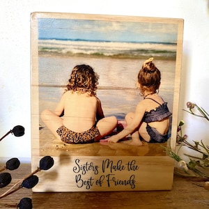 Wooden Photo Block with Custom Message, Personalised Photo Gift, Photo Block, Grandparents Personalised Photo Gift, Gift for Mum image 3