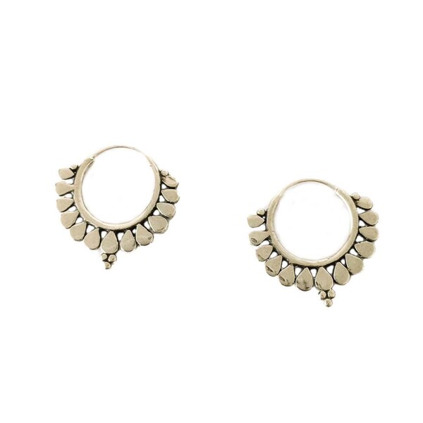 Traviesas de Muse - aros plata Pendientes lágrima Tribal Festival bohemio bohemio joyas joyas joyas durmiente Henna Bindi Yoga
