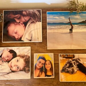 Custom Photo Gift on Wood , Framed Photo Gift, Photo, Holiday Keepsake, Personalized Photo Gifts, Fathers Day, Wood Photo Block with Border image 6