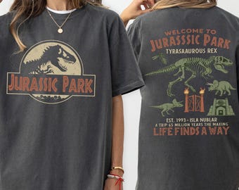 Vintage Comfort Colors Jurassic Park Shirt, 90s Dino T-Shirt, Jurassic World Logo Tee, Dinosaur Movie Fan Tee, Retro Adventure Shirt