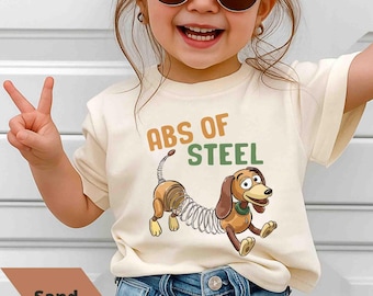 Vintage Toy Story Slinky Dog “Abs of Steel” Shirt – Funny Disney Gym Tee for Disneyland Trips & Run Disney