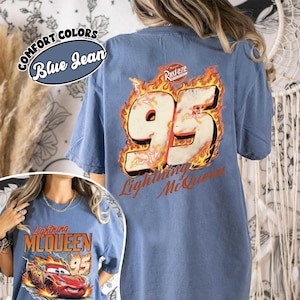 Disney Pixar Cars Shirt, Lightning McQueen Graphic Tee, Retro Comfort Colors Family Vacation Shirt, Disney Trip Matching Tee Gift image 6