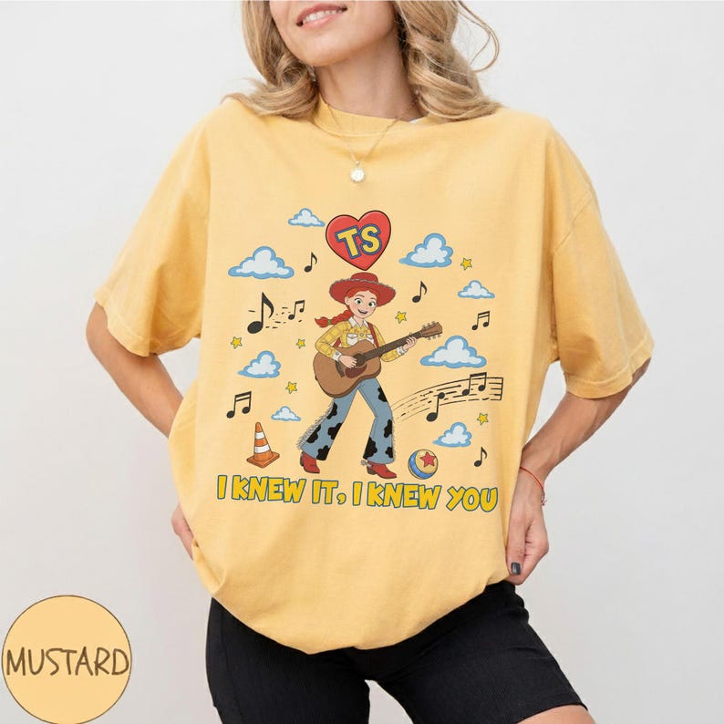 Disney Toy Story 5 Jessie Shirt, I Knew It I Knew You Music Tee, Retro Comfort Colors Graphic T-Shirt, Toy Story 5 Movie 2026 Inspired Gift image 8