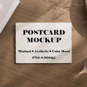 Postkarten-Mockup, Realfotoszene, Druckdisplay-Mockup, Branding-Präsentation Bild