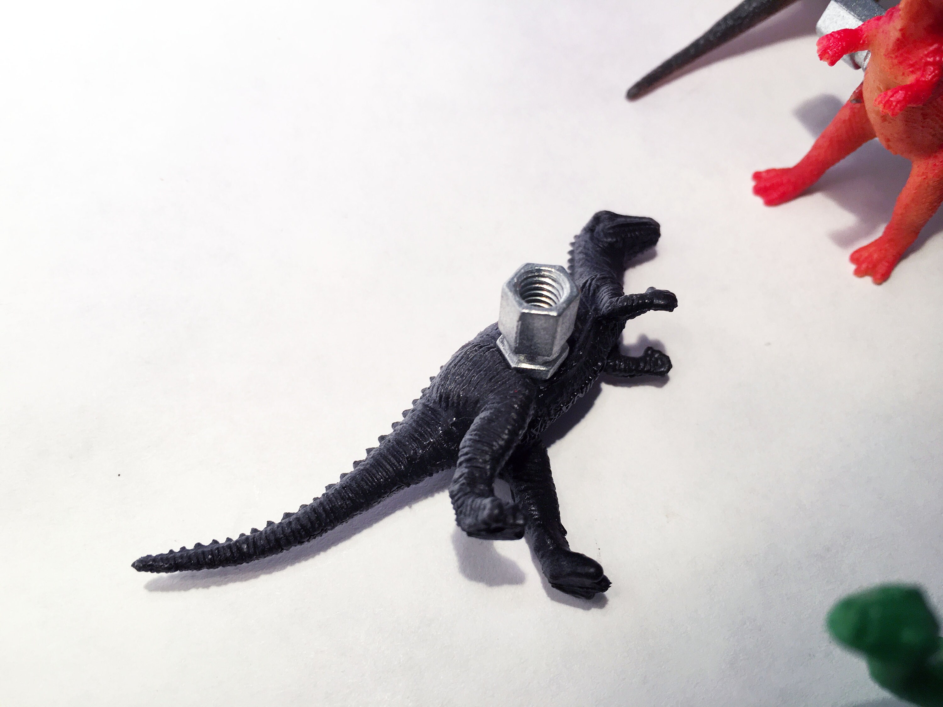dinosaur with knob on head