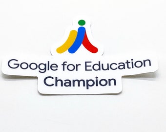 Google for Education Champion Logo with Text - Teacher Laptop Sticker