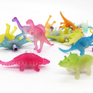 Small Dinosaur Cabinet Knob Set - 10 Dinosaurs - Glow In The Dark