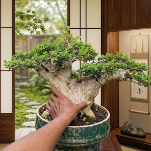 Premna Microphylla Stor stam Liten storlek Bonsaiträd Levande växt Utomhus Inomhus