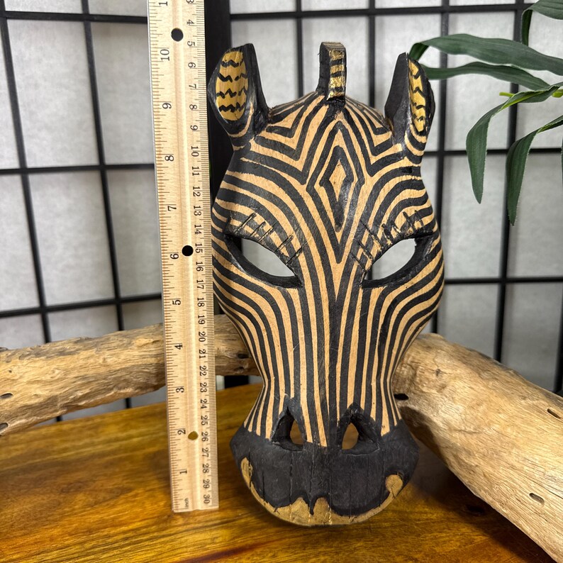 Zebra Color Mask Vintage Zebra Mask Handcrafted in Kenya African Decor - Etsy