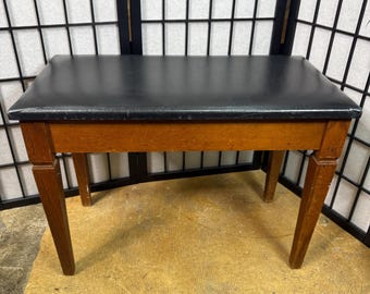 Vintage Piano Bench 1980s Vanity Stool