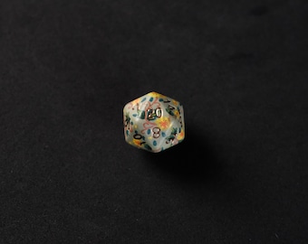 El Druida - dado D20 pintado a mano para DnD, D&D, Dungeons and Dragons, juegos de rol y juegos de mesa.