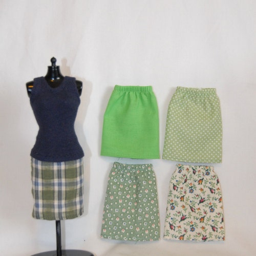Handmade Barbie Clothes / Doll Pencil or Pullon Skirt / Navy Etsy