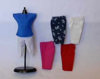 11.5" Fashion Doll Clothes / 1/6 Scale Doll Shorts / Knee Length Shorts / Capri, Pedal Pushers, Clam Diggers / Velco / Elastic Waist