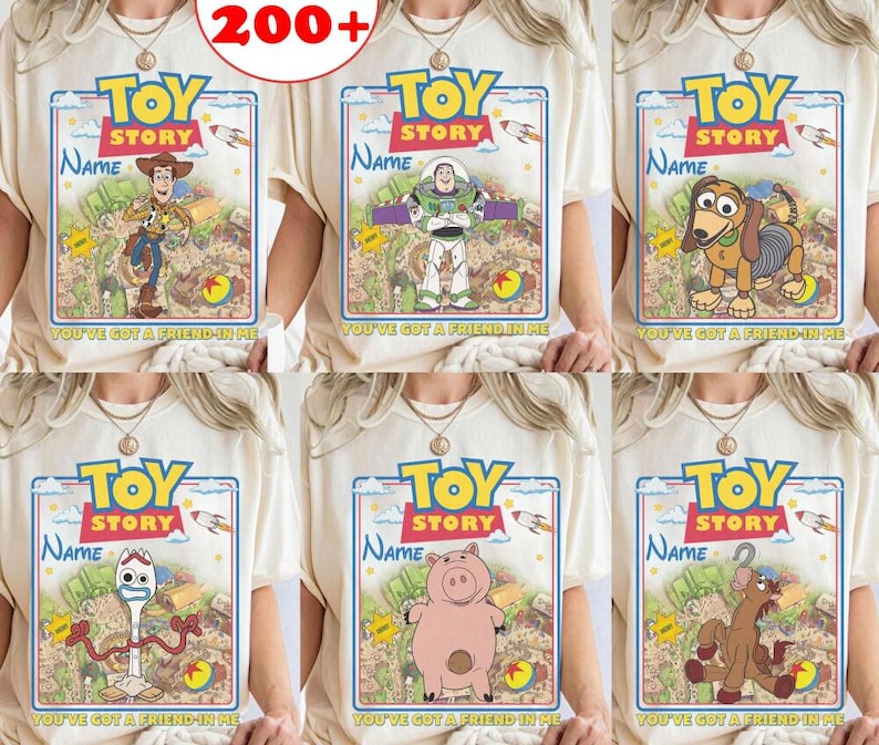 Personalized Disneyland Toy Story Shirt, Toy Story 5 Movie 2026 Comfort Colors Tee, Buzz Lightyear Woody Jessie Bo Peep Toy Story Land Tee immagine 1