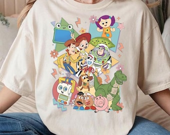 Vintage Toy Story 5 You've Got A Friend In Me T-Shirt, Disneyland Buzz, Woody, Rex, Lilypad, Smarty Pants Tee, Family Matching Trip