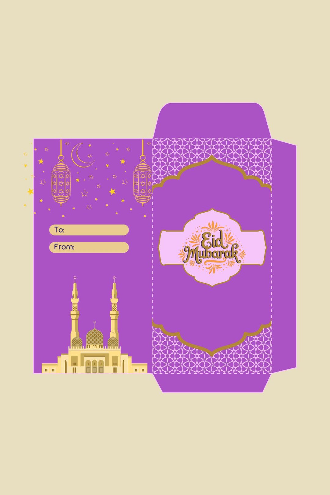Eidi Design Printable Eid Eidi Envelopes | Eid Mubarak Money Envelope Template ...