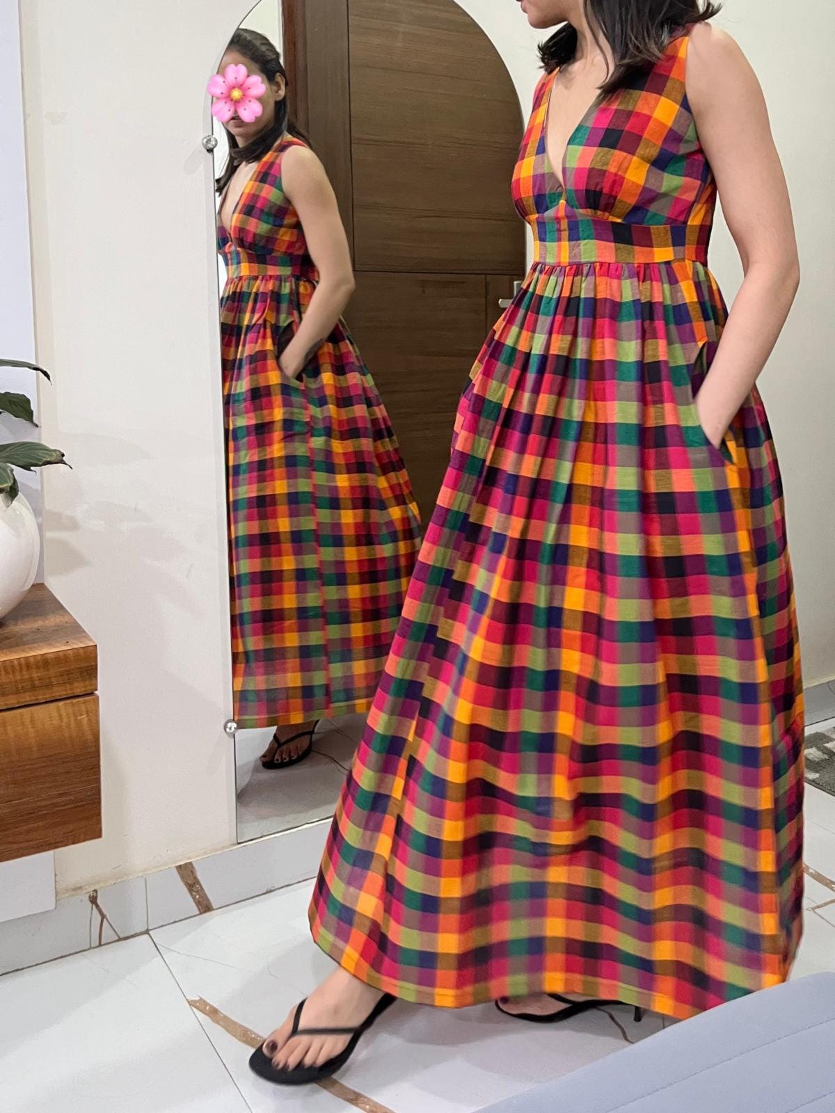 organic cotton dress children sale The Play 6y House On The Block Print Ethnic Cotton Size:us 4 _final_sale