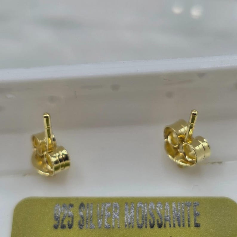 Pendientes Mariposa - Plata de Ley 925 - Moissanita - Baño de Oro - Vermeil imagen 7