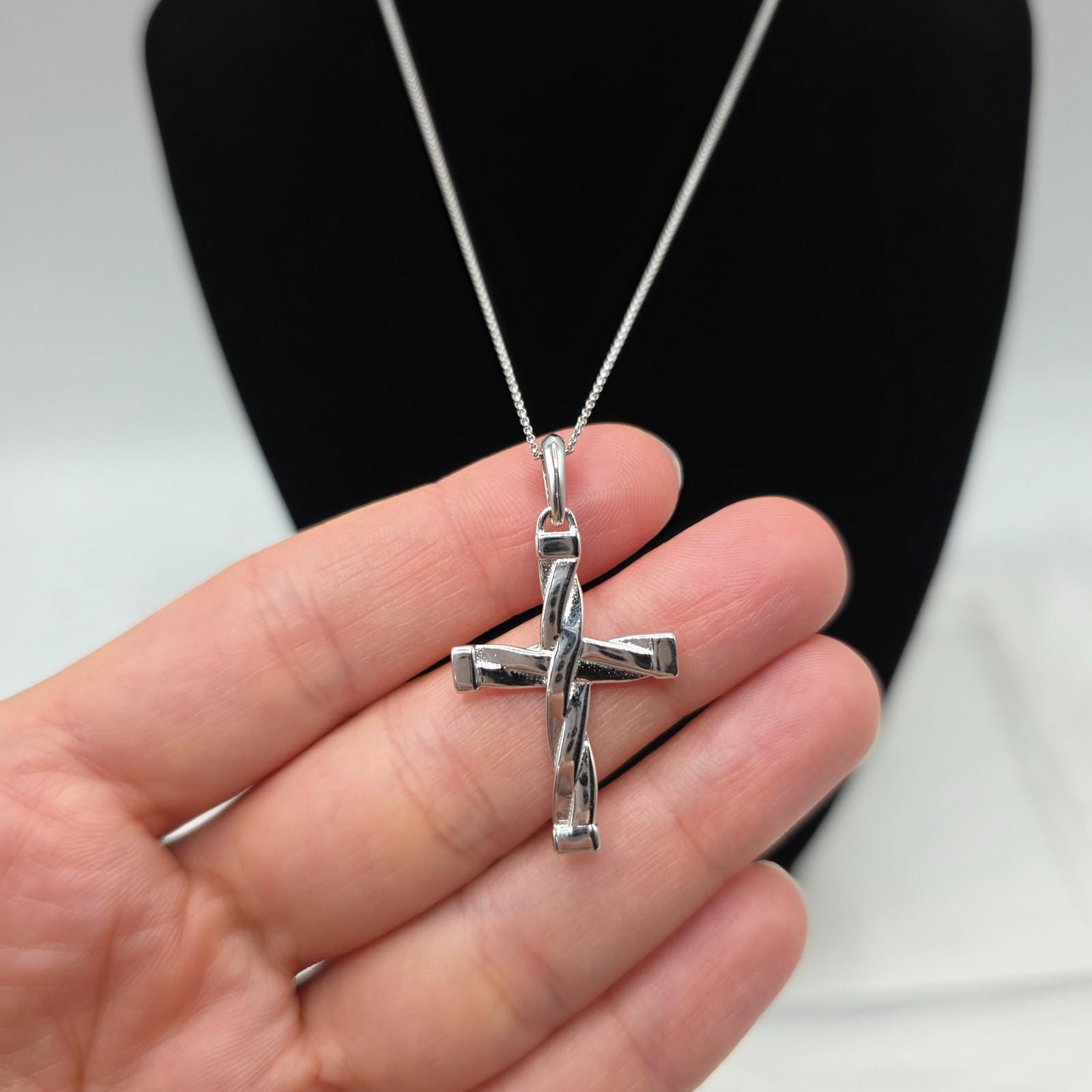 925 Sterling Silver Cross Made in Italy - Etsy