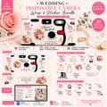 Wedding Disposable Camera Wrap & Sticker Bundle (Canva Template)