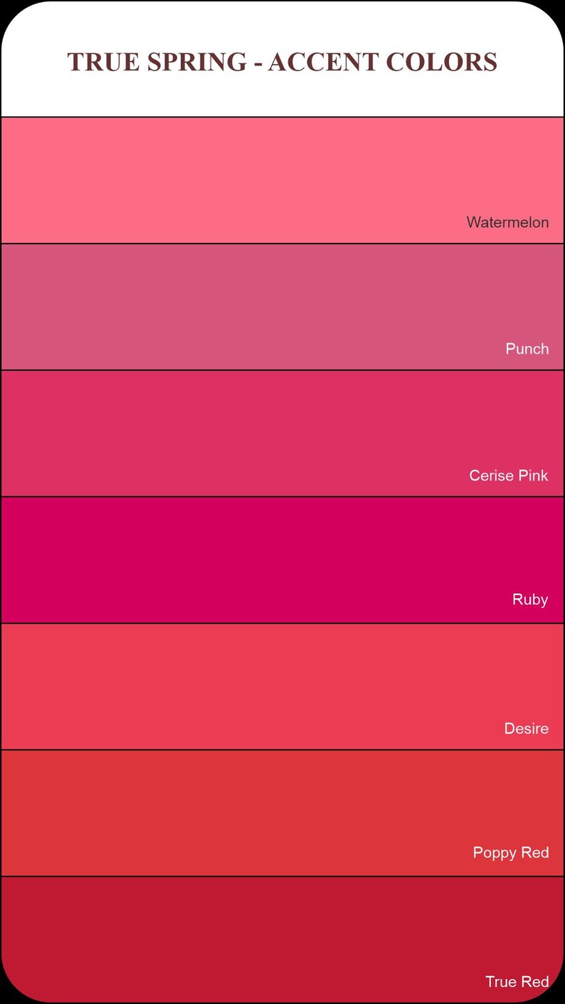 True Spring Colour Combinations True Spring Color Palette (phone Preview) | Seasonal Colour Analysis ...