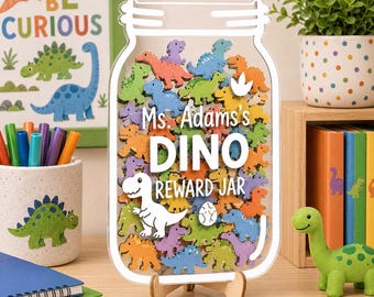 Personalized Camping Reward Jar, Wooden Woodland Forest Classroom Incentive, Camp Fire Token Board for Kids, Nature Teacher Gift Hook