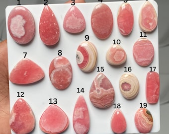 Natural Rhodochrosite Cabochon, Pink Rhodochrosite Gemstone Cabochon, Loose Stone for Jewelry Making, Lapidary Stone, Wire Wrap Pendant
