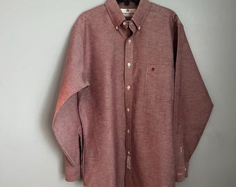 Vintage Aigner Button-Down Burgundy Long Sleeve Excellent  Condition