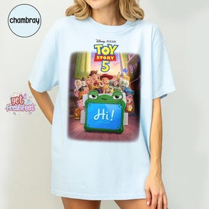 Disney Pixar Toy Story 5 Shirt, Lilypad Toy Story Comfort Colors Shirt, Woody Buzz Lightyear Lilypad Shirt, Disney Movie Characters Tee Bild 2