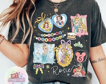 Personalized Disneyland Princess Birthday Shirt, WDW Disneyland Birthday Trip shirts, Magic Kingdom shirt, Magical Princess Party shirts