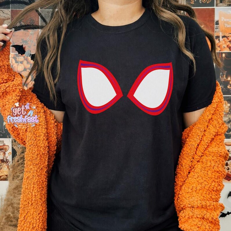 Spider-Man Across The Spider Verse Costume, Spider Man Halloween Cosplay Shirt, Spider Punk Shirt, Superhero Costume, Miles Morales Shirt image 4