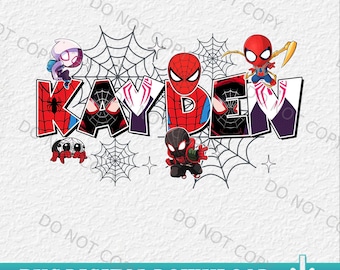 Personalisierte Spinne und seine erstaunlichen Freunde Geburtstag PNG, Superhelden Charakter Png, Benutzerdefinierter Name Geburtstag Png, Avengers Digital Download