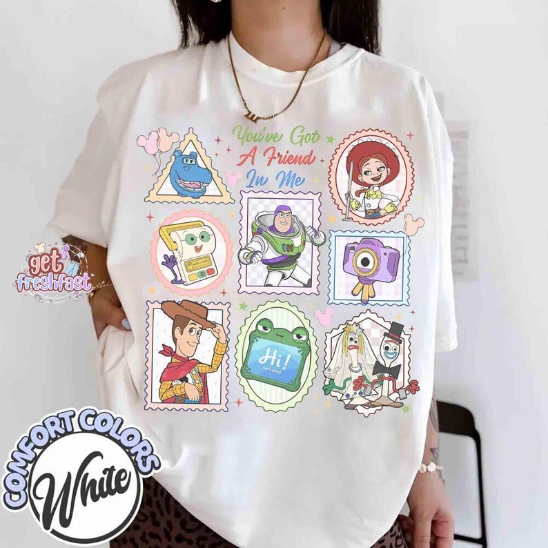 Disneyland Pixar Toy Story 5 Shirt, You've Got A Friend In Me Tee, Woody Etch Lenny Mr Spell Lilypad, Family Vacation 2026 Trip bild 4