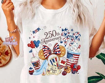 Disneyland 4th Of July Shirt, Patriotic Mickey Snack Tee, USA Independence Day Shirt, 250 Years Celebration Shirt, Disneyland Holiday Shirt