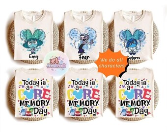 Disneyland Pixar Inside Out Shirt, Today Is A Core Memory Day T-Shirt, Disneyland Family Vacation 2026, Joy Sadness Anger Envy Tee