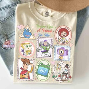 Comfort Colors Disney Pixar Toy Story 5 Shirt, You've Got A Friend In Me Tee, Woody Etch Lenny Mr Spell Lilypad, Family Vacation 2026 Trip image 2
