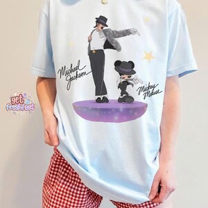 Funny Disneyland Mickey Mouse Shirt, Vintage Disneyland Music Tee, King of Pop Graphic Shirt, Retro Cartoon Dance Shirt image 4