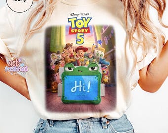 Disney Pixar Toy Story 5 Shirt, Lilypad Toy Story Comfort Colors Shirt, Woody Buzz Lightyear Lilypad Shirt, Disney Movie Characters Tee