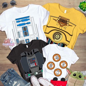 StarWars Characters Halloween Costume Shirt, Baby Yoda Darth Vader Storm Trooper Han Solo, Galaxy's Edge Shirt, Disneyland Trip 2026 image 5