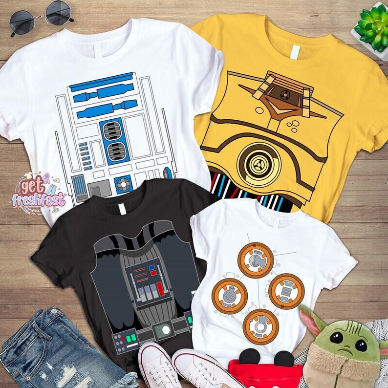 StarWars Characters Halloween Costume Shirt, Baby Yoda Darth Vader Storm Trooper Han Solo, Galaxy's Edge Shirt, Disneyland Trip 2026 image 5