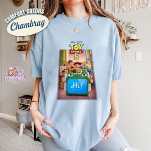 Disney Pixar Toy Story 5 Shirt, Lilypad Toy Story Comfort Colors Shirt, Woody Buzz Lightyear Lilypad Shirt, Disney Movie Characters Tee image 6