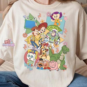 vintage Toy Story 5 T-shirt Vous avez un ami en moi, Disneyland Buzz, t-shirt Woody Rex Lilypad Smarty, voyage assorti en famille Disneyland image 2