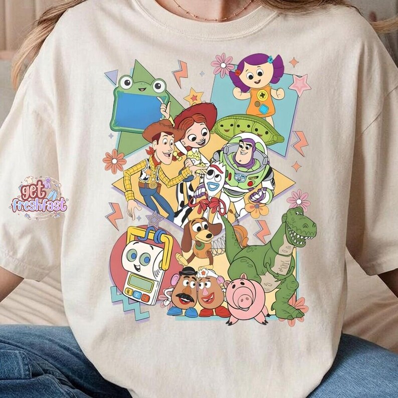 vintage Toy Story 5 T-shirt Vous avez un ami en moi, Disneyland Buzz, t-shirt Woody Rex Lilypad Smarty, voyage assorti en famille Disneyland image 2