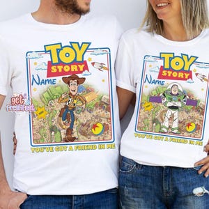 Personalized Toy Story Shirt, Toy Story 5 Movie 2026 Comfort Colors Tee, Buzz Lightyear Woody Jessie Bo Peep, Toy Story Land Shirt image 3