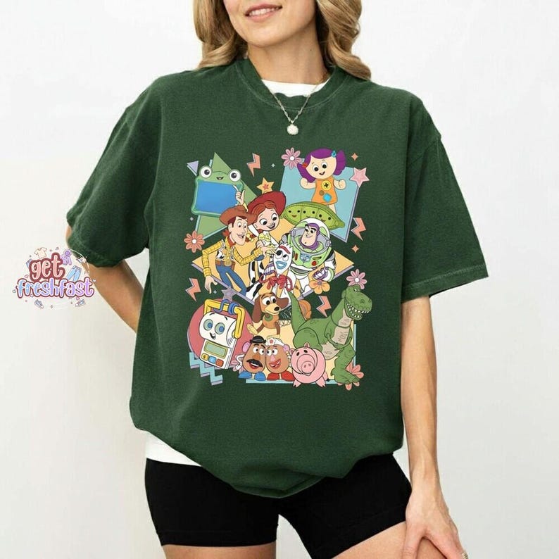 vintage Toy Story 5 T-shirt Vous avez un ami en moi, Disneyland Buzz, t-shirt Woody Rex Lilypad Smarty, voyage assorti en famille Disneyland image 5