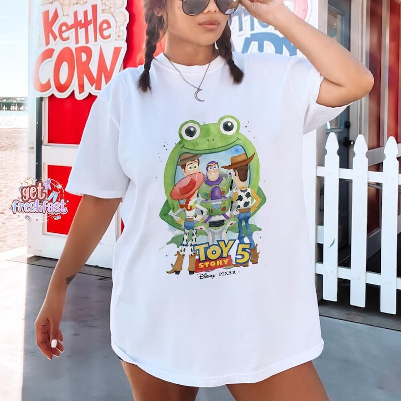 Disneyland Pixar Toy Story 5 T-shirt, You've Got A Friend In Me Shirt, Toy Story Characters Tee, Woody Buzz Jessie, Family Matching Trip Tee image 1