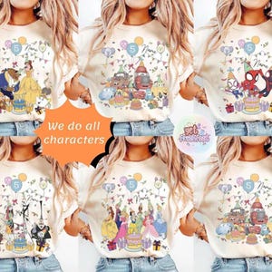 Personalized Name Pixar Cars Birthday T-Shirt, Custom Disneyland MC Queen Tow Mater Sally Birthday Gift, Disneyland Family Trip Shirt